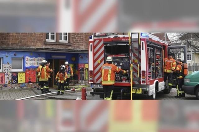 Feuerwehreinsatz in der Grundschule Friesenheim