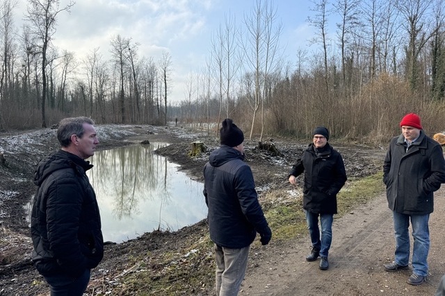 Ortstermin im Rheinwald: Vertreter des...ie Plne fr den Polder Wyhl/Weisweil.  | Foto: FDP-Kreisverband Emmendingen