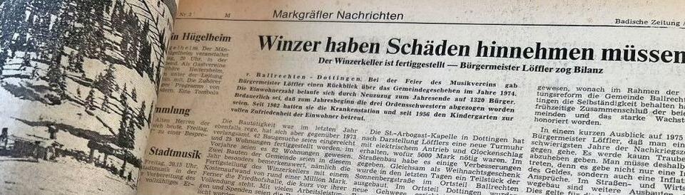 Die BZ im Markgrflerland vor 25 und vor 50 Jahren