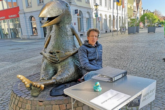 Fritz Dker, hier bei einer Protestakt...medizinische Notwendigkeit akzeptiert.  | Foto: Ralf Burgmaier