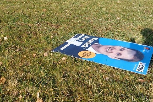 Im Kreis Emmendingen sind alle Parteien von Wahlplakatvandalismus betroffen