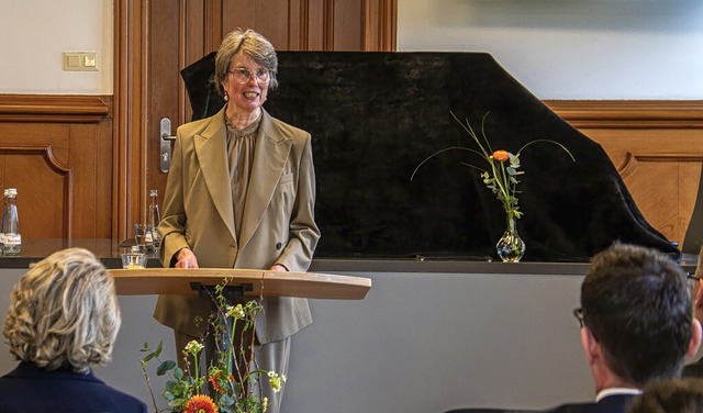 Nicole Kienzle bei ihrer Ansprache zu ... als Direktorin des Amtsgerichts Lahr   | Foto: Marius Alexander