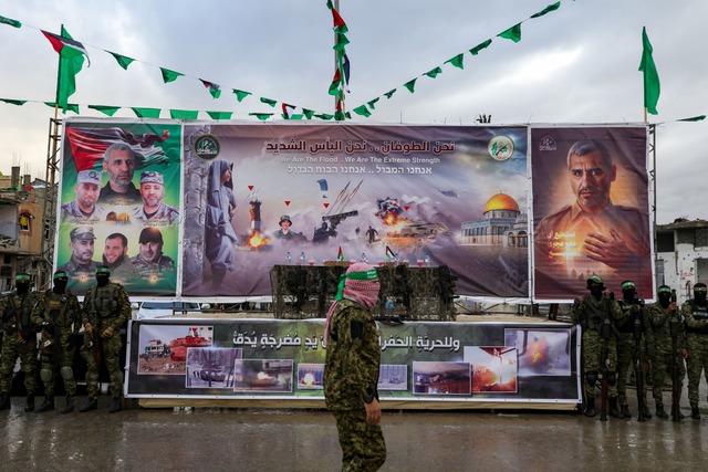 Ort der Geisel-&Uuml;bergabe in Rafah.  | Foto: Jehad Alshrafi/AP/dpa