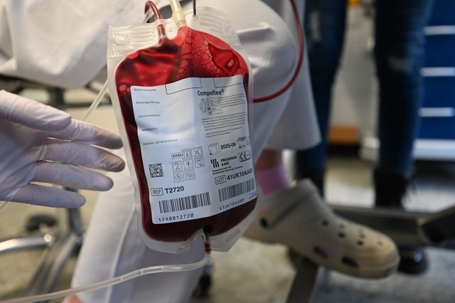 Tendenziell nehmen Bluttransfusionen b...ind, teils auch viel Geld zu bezahlen.  | Foto: Elisa Schu/dpa