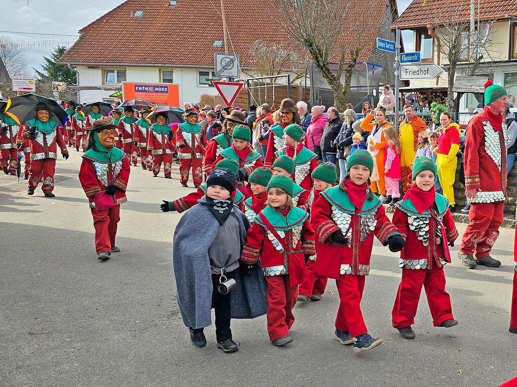 Die Gorizunft aus Reiselfingen war mit Kind und Kegel dabei.