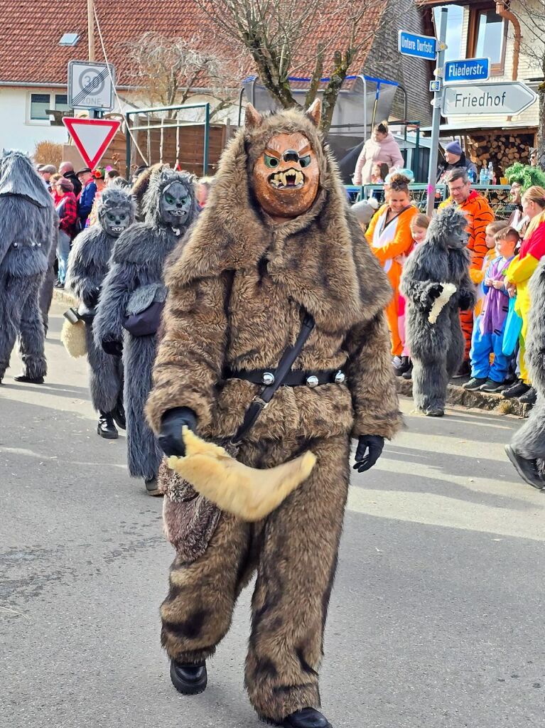 Reetiwlf aus Hausen vor Wald bereicherten das Spektakel auf dem Berg Tabor.