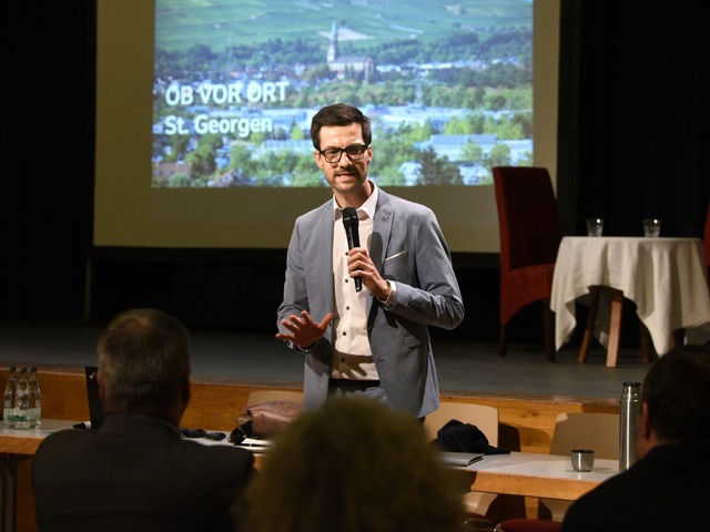 Martin Horn bei &#8222;OB vor Ort&#8220;  | Foto: Rita Eggstein