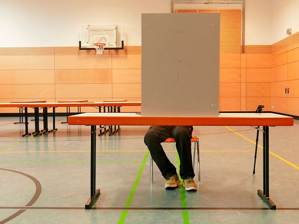 Stimmabgabe zur Bundestagswahl in Pfaffenweiler.