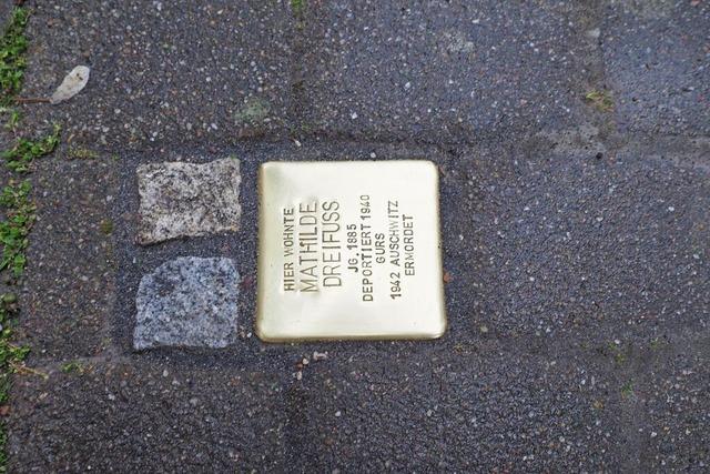 Fr Mathilde Dreifu ist der erste Stolperstein in Rust verlegt worden