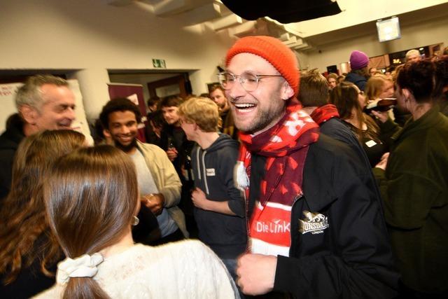 Wahlparty der Linken im neuen Wiehrebahnhof Freiburg