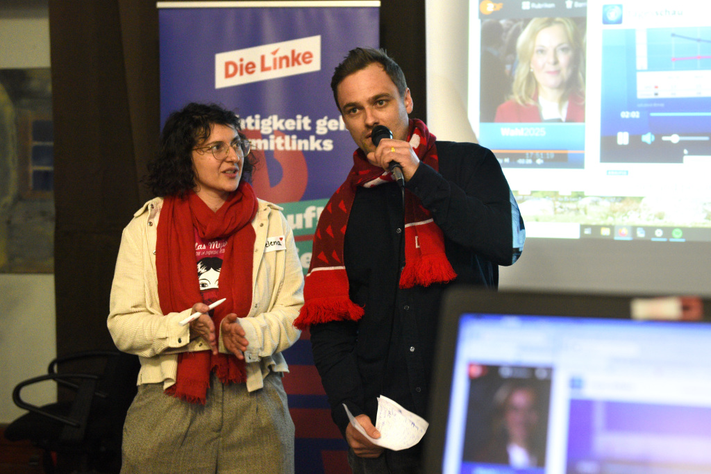 Wahlparty "Die Linke" im neuen Wiehrebahnhof