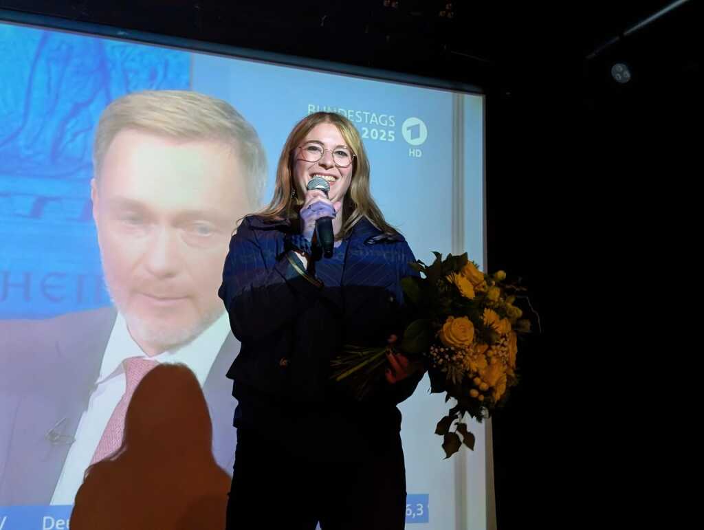 Wahlparty der Grnen im Waldsee