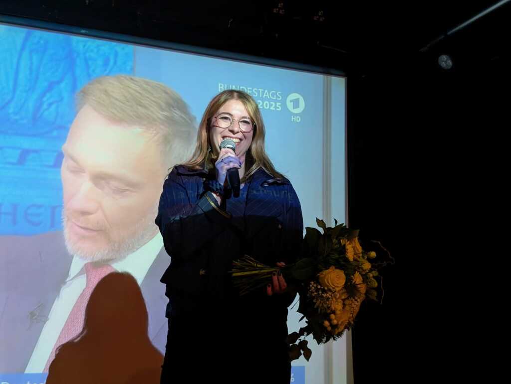 Wahlparty der Grnen im Waldsee