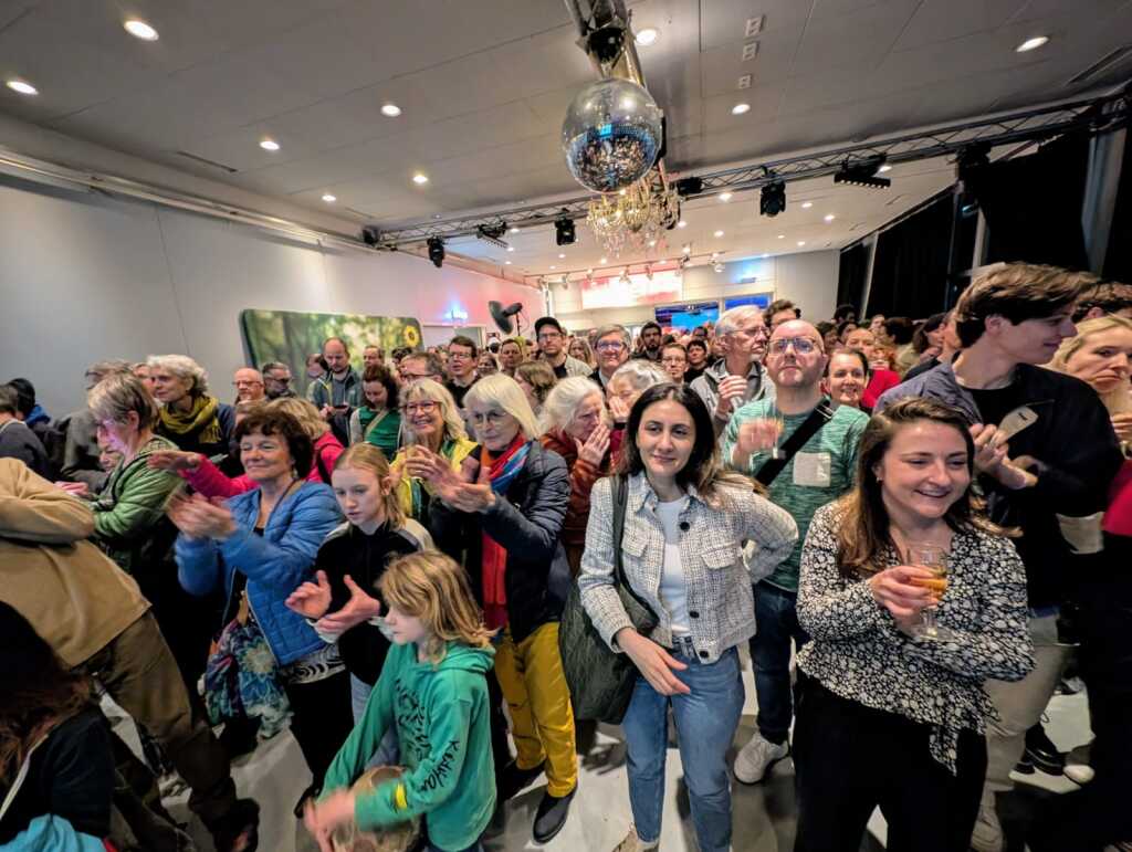 Wahlparty der Grnen im Waldsee