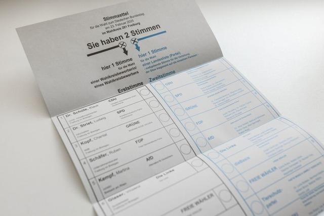 In drei Freiburger Wahlbezirken musste fr die Bundestagswahl 2025 neu ausgezhlt werden