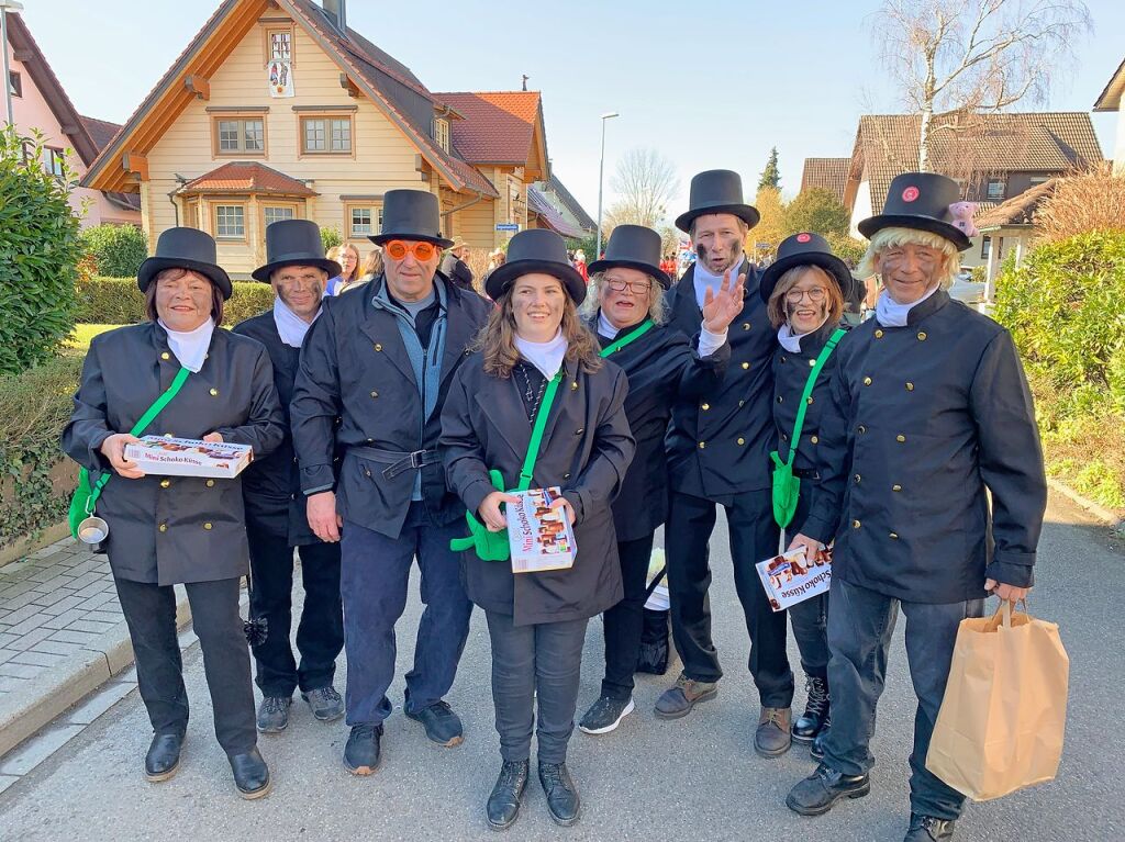 Statt des groen Umzugs fand am Wahlsonntag ein kleiner Narrenumzug mit vielen heimischen Gruppen in Merdingen statt.