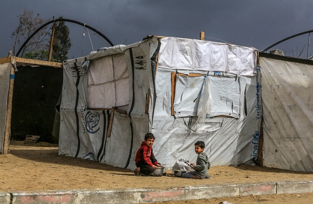 Zelte im Gazastreifen. (Archivbild)  | Foto: Abed Rahim Khatib/dpa