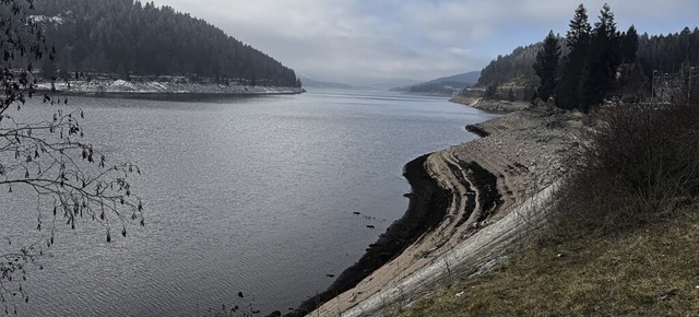 Im Schluchsee befindet sich aktuell nur wenig Wasser.  | Foto: Jakober, Stephanie