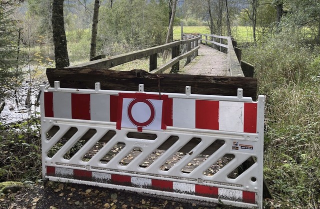 Die Holzbrcken am Seerundweg in Aha sind gesperrt und sollen erneuert werden.  | Foto: Lina Boegel