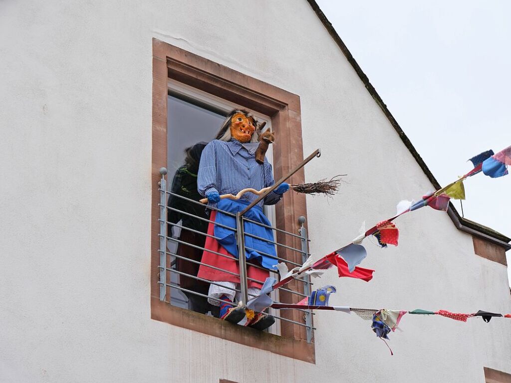 Auch im Rathaus in Wittnau sind die Narren eingezogen.