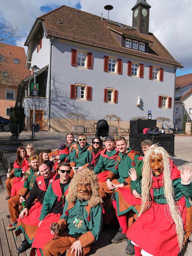 Kurze Pause an der Mhlin: Die lberggeister Ehrenstetten sind unterwegs.