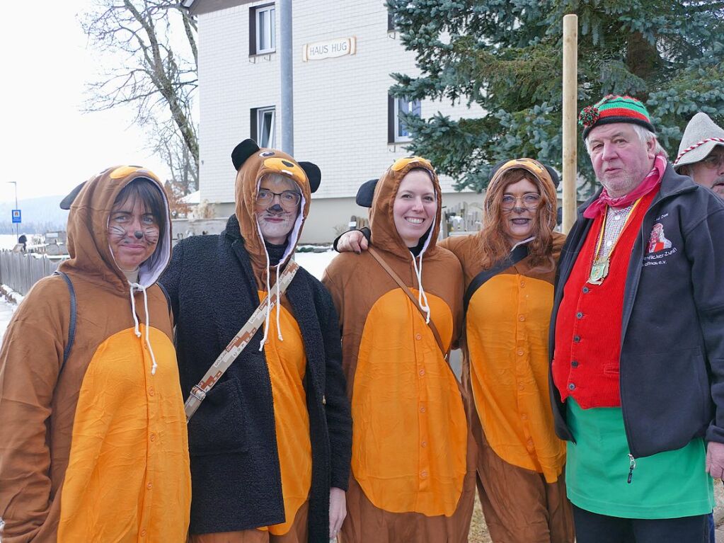 Auch in Breitnau waren Biber bei den Schlappenflickern zu Besuch. Der Narrenbaum wurde aber nicht angenagt.