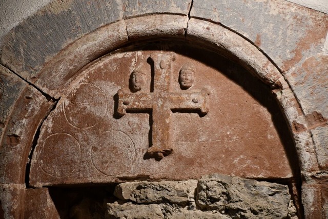 Das Tympanon in der evangelischen Kirche Grenzach erstrahlt in neuem Glanz.  | Foto: Heinz Vollmar