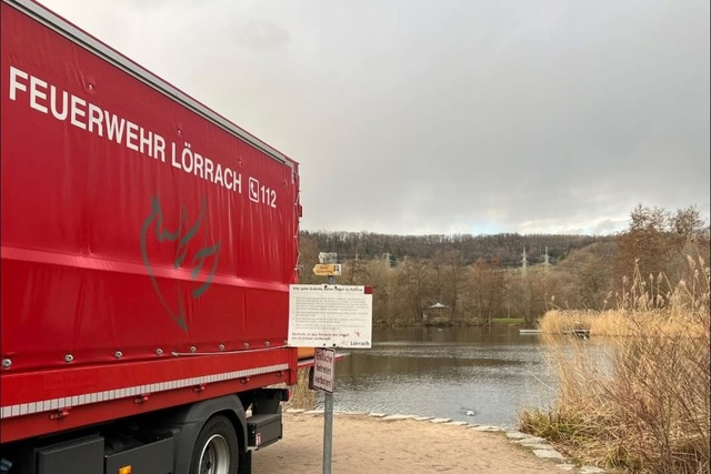 Die Feuerwehr ist am Donnerstag am Grttsee im Einsatz gewesen.  | Foto: Freiwillige Feuerwehr Lrrach