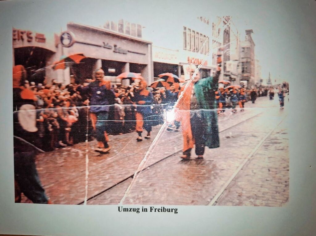 Oberwindemer Spitzbueb beim Rosenmontagsumzug in Freiburg, 1956. Zur Verfgung gestellt von Martin Krieg, Ehrenzunftmeister.