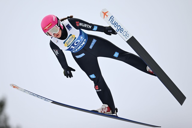 Nathalie Armbruster holte mit einem Ta...ng ihre erste WM-Medaille in Norwegen.  | Foto: Hendrik Schmidt/dpa