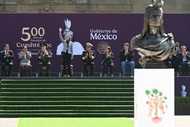 Mexiko h&auml;lt den letzten Azteken-H...Land mit Donald Trump zu k&auml;mpfen.  | Foto: -/Presidencia De M&eacute;xico/dpa