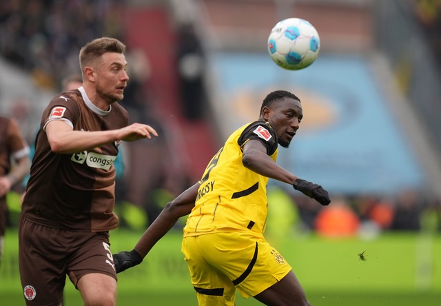 Dortmunds Torj&auml;ger Serhou Guirass...e Grundlage zum Sieg: Serhou Guirassy.  | Foto: Marcus Brandt/dpa