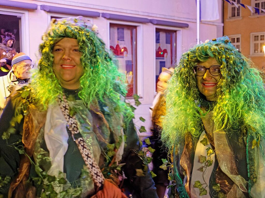 Ein buntes und phantasievolles Spektakel boten unzhlige Gruppen bei der groen Schnurrnacht am Samstagabend in Endingen, fr viele ein echter Hhepunkt der Endinger Fasnet.