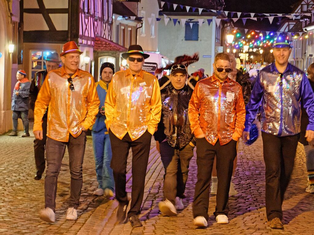 Ein buntes und phantasievolles Spektakel boten unzhlige Gruppen bei der groen Schnurrnacht am Samstagabend in Endingen, fr viele ein echter Hhepunkt der Endinger Fasnet.