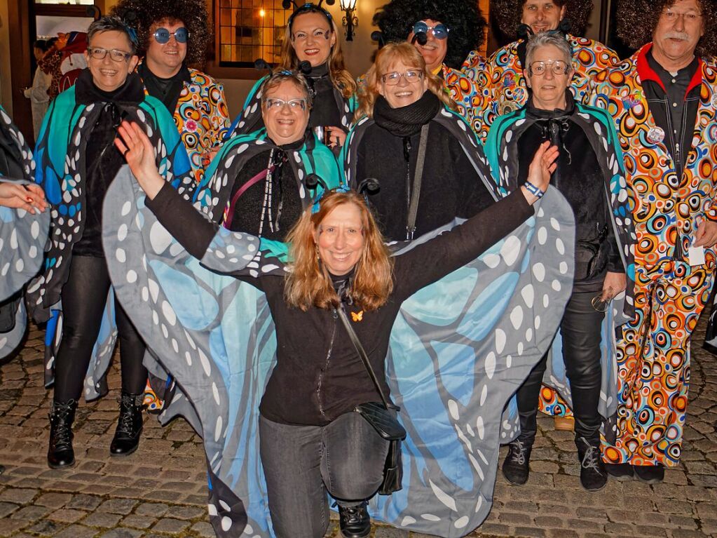 Ein buntes und phantasievolles Spektakel boten unzhlige Gruppen bei der groen Schnurrnacht am Samstagabend in Endingen, fr viele ein echter Hhepunkt der Endinger Fasnet.