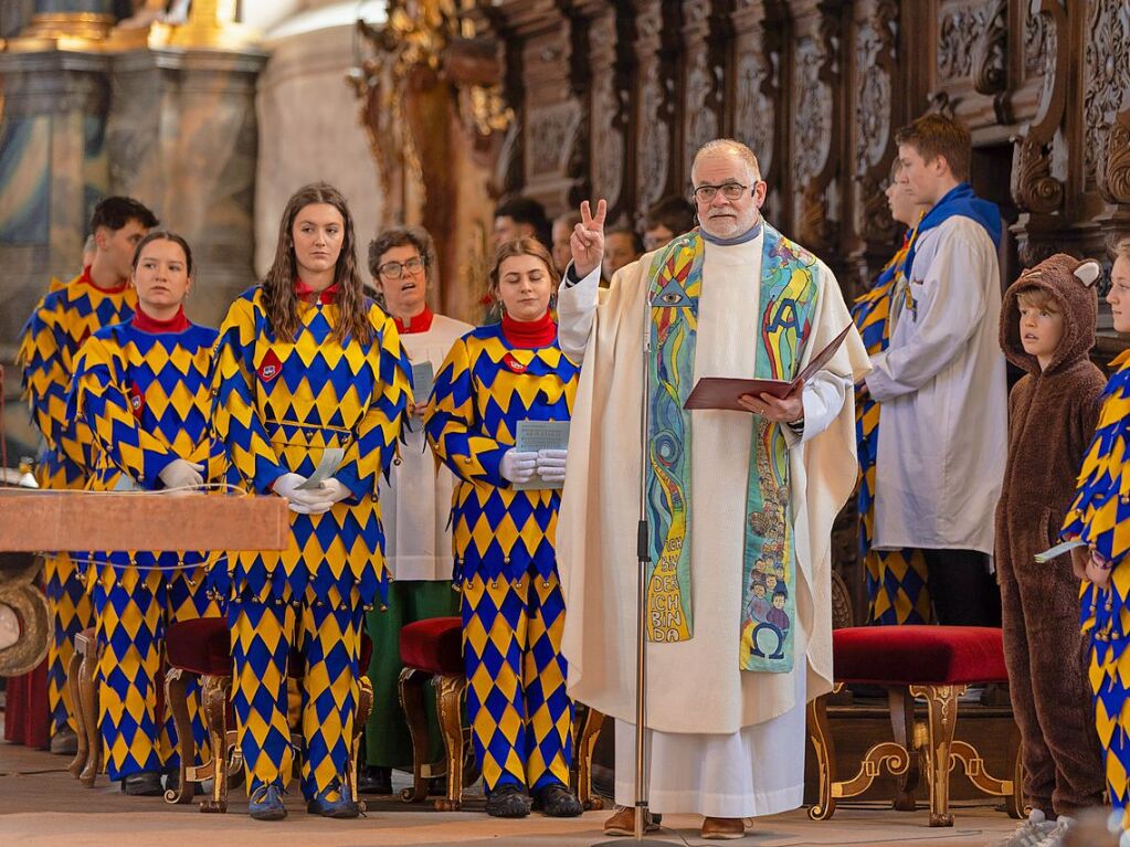 Waldkirchs Pfarrer Thomas Braunstein beim nrrischen Gottesdienst in St. Margarethe