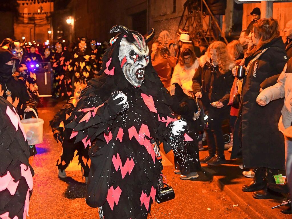 Fast 2000 Narren zogen bei Nacht durch Schuttern.