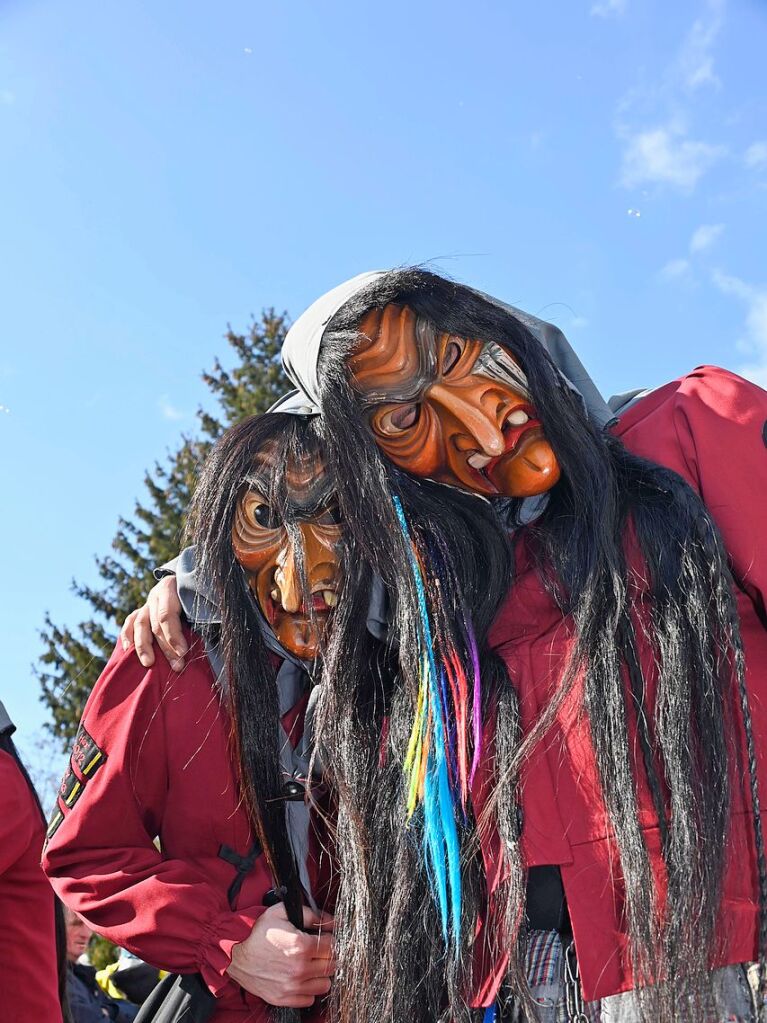 Die Sonne zeigte sich rechtzeitig zum Fasnachtsumzug in Bad Krozingen, bei dem sich das Publikum am Rande der Strecke drngte, auch um eine der vielen Sigkeiten zu ergattern, welche reichlich verteilt wurden. An Konfetti mangelte es ebenfalls nicht.