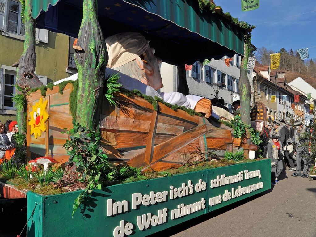 Strahlendes Wetter, strahlende Narren: Beim Fasnachtsumzug in Zell hat alles gepasst.