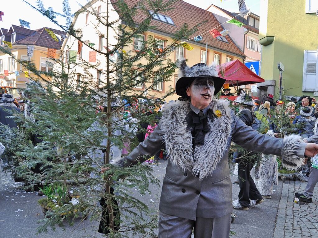 Strahlendes Wetter, strahlende Narren: Beim Fasnachtsumzug in Zell hat alles gepasst.