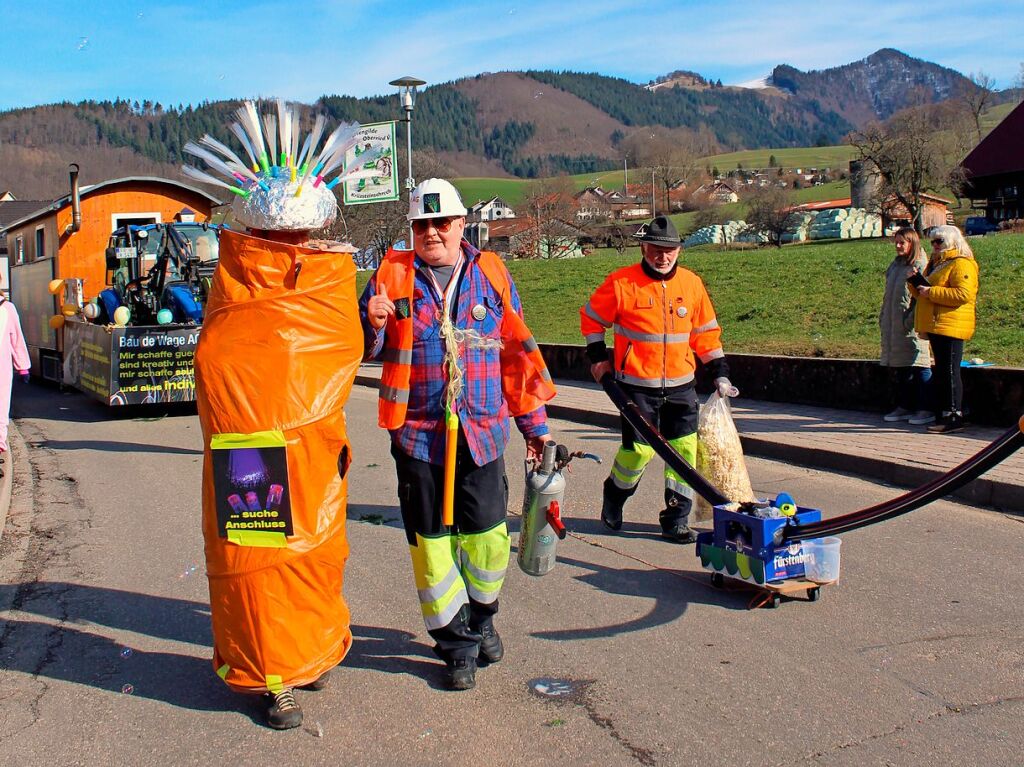 Der Umzug durch den Ort ist ein Hhepunkt der Fasnacht in Oberried.