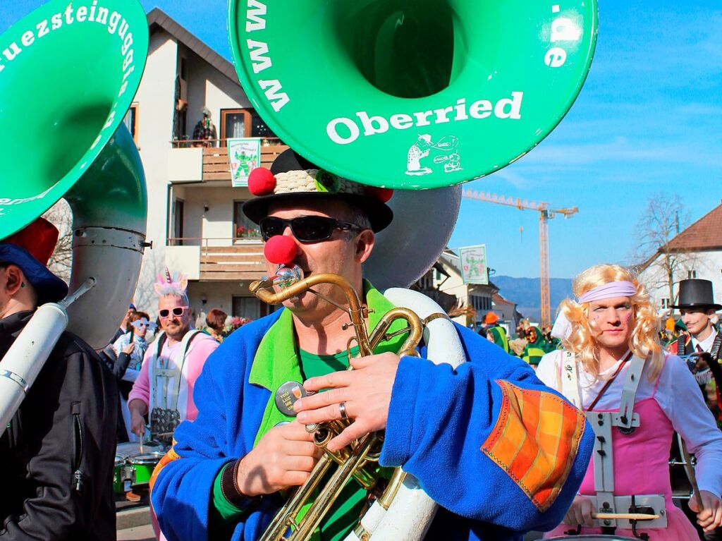 Der Umzug durch den Ort ist ein Hhepunkt der Fasnacht in Oberried.