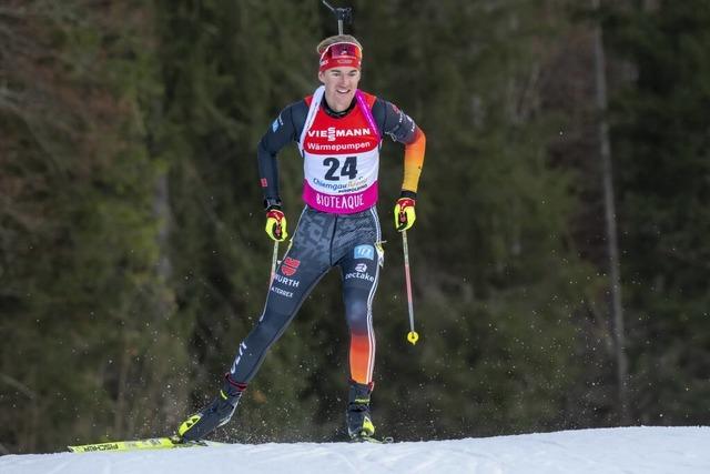 Biathlet Fabian Kaskel aus Bad Sckingen Junioren-Weltmeister mit dem Mixed-Team