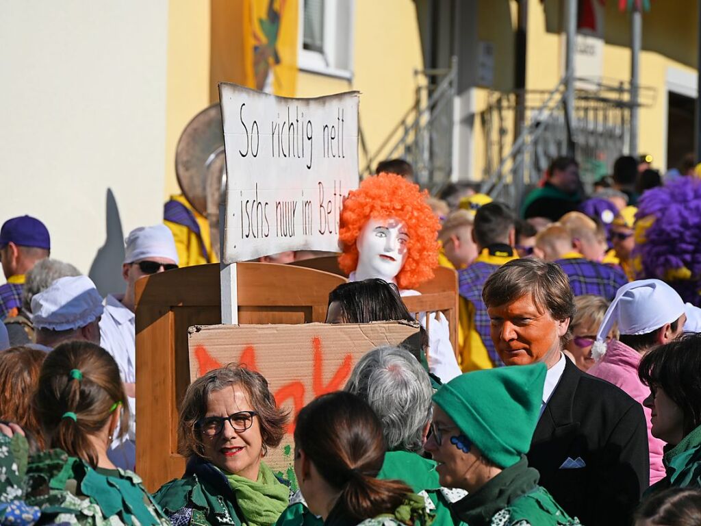 Klein, aber fein ist der Ebringer Fasnachtsumzug, der nur Ebringer Teilnehmern vorbehalten ist.