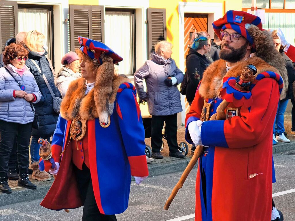 Zum letzten Mal als Narren-Brautpaar in Kenzingen unterwegs: Oberzunftmeisterin Annette Shkodra und Zeremonienmeister Andreas Zeiser.