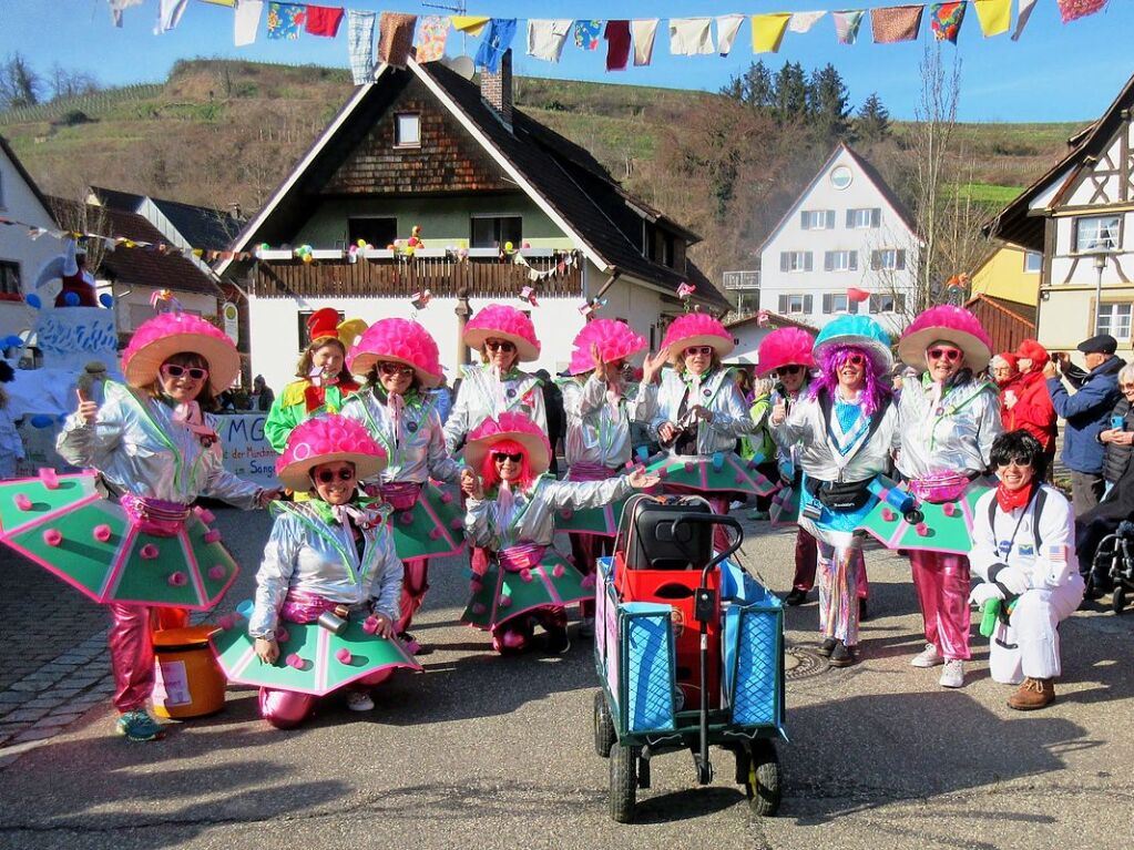 Ausgelassen feierten die Narren auf den Umzgen im nrdlichen Breisgau