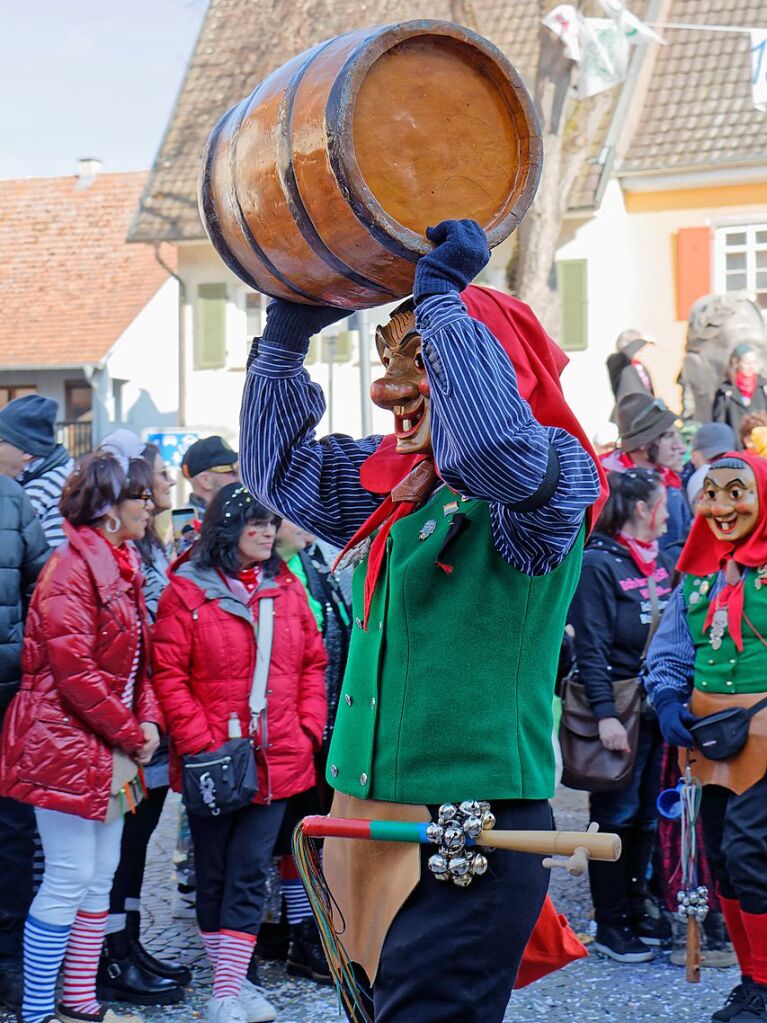 Jubilumsumzug zu 75 Jahre Narrenvereinigung Lustige 13 in Riegel: D'Fsslistemmer aus Gundelfingen