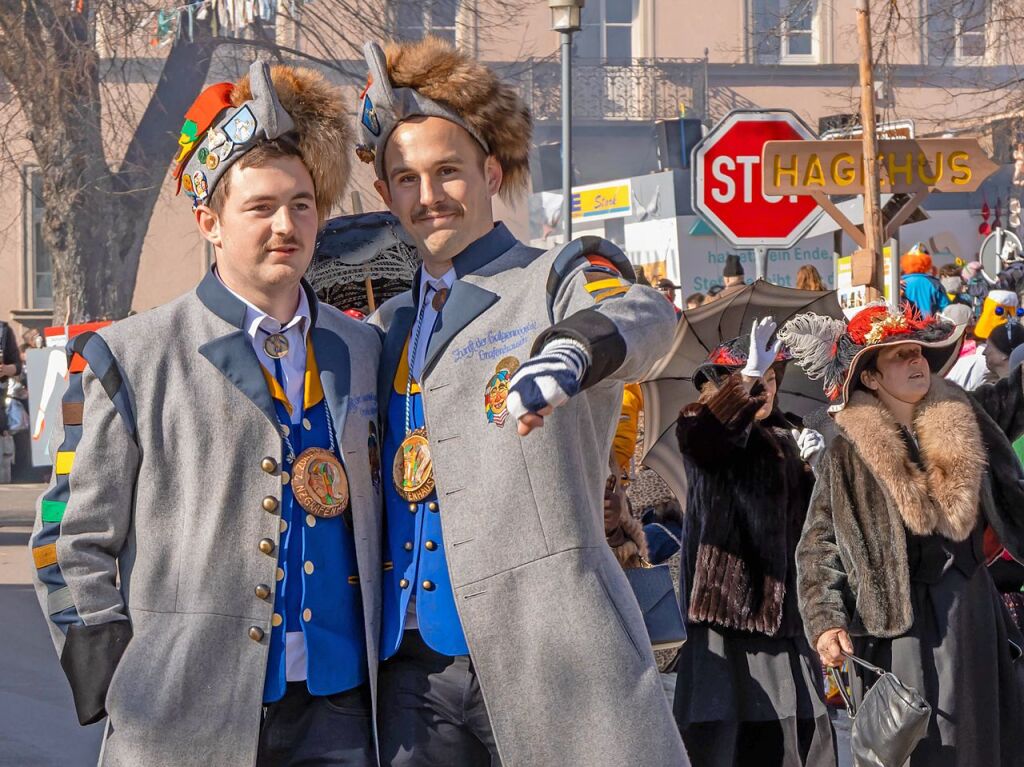 Die neuen Zunftmeister Timo Morath (rechts) und Kai Preiser waren mit der Qualitt des Umzugs hoch zufrieden.