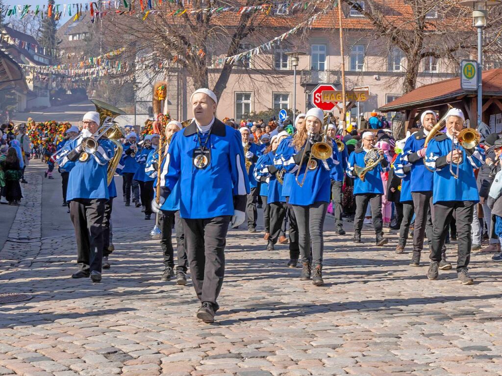 Die Narrenmusik fhrte der Umzug an.