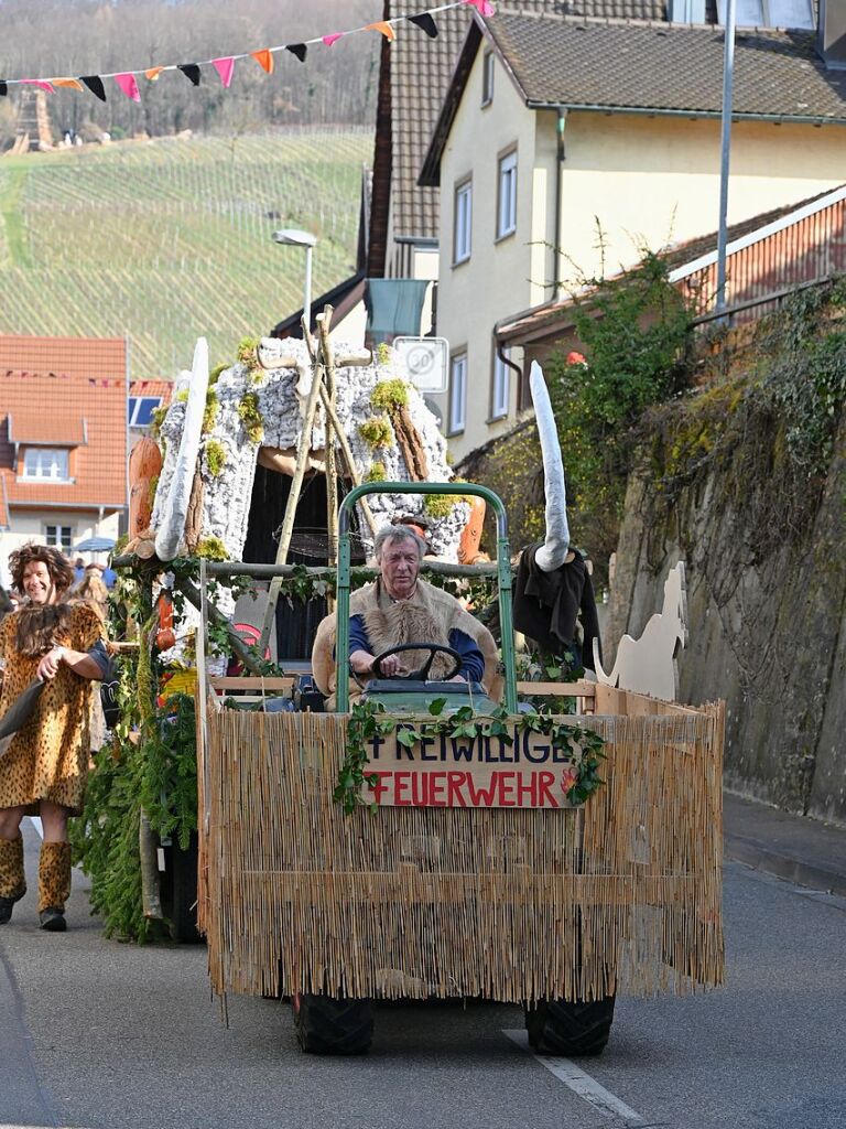 Entlang der Weinstrae, Jahnstrae bis zur Batzenberghalle fhrte der kunterbunte Dorfumzug in Pfaffenweiler.